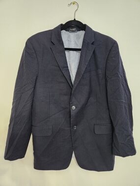 Tommy Hilfiger Wool Navy Pinstripe Sport Coat